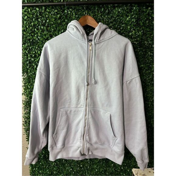 Brandy Melville Steel Blue Oversized Thick Jacket Size Small - Picture 1 of 4